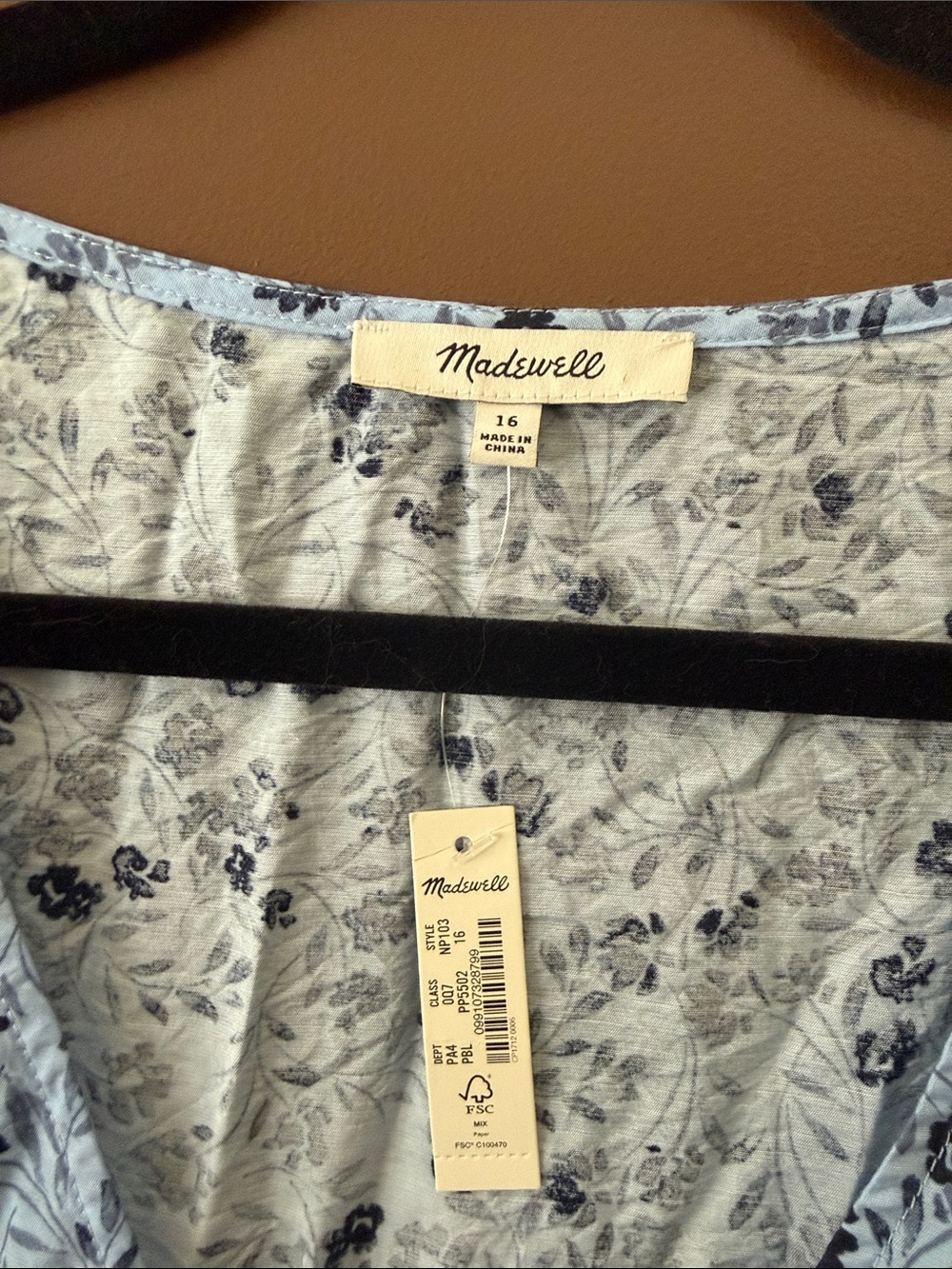 NWT Madewell Blue Floral Print Maxi Sun Dress - Picture 2 of 8
